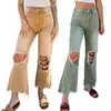 Jeans femminile femminile strappato a vita alta fidanzata sciolto in forma elastici di jeans elandese pantaloni sexy vintage anni '90