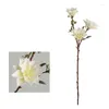 Decorative Flowers Real Touch Magnolia Artificial 2024 Big Fall Branch Fake Flower Wedding Home Decoration