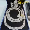 Ready to Ship 10mm Cuban Chain Vvs Moissanite 925 Sterling Silver Ice Out Diamond Mens Bracelet Necklace