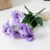 Decorative Flowers Simulated Colorful Butterfly Five Pronged Small Handlebars Three Colored Pansy Artificial Wedding Decoration