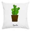 Pillow Cartoon Cactus Cage Plant Poliester Polyestrowa pokrywa sofy do domu dekoracyjne kwiaty z nadrukiem