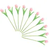 Dekorativa blommor 10 datorer Fake Plant Artificial Flower Bride Tulips Romance Anniversary Decoration Pu Branch