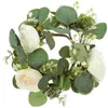 Dekorative Blumen verjüngen Kerzen Kerzenstick Girlande Säule Kränze Tisch Weihnachten Rose Party Ringringe für Säulen weiß