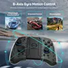 Oyun Denetleyicileri Joysticks Switch/Lite/LED joystick 8 renkli LED ışıkları için kablosuz joypad programlanabilir turbo ve makro programlama q240407