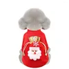 Hondenkleding Kerstmiskostuum kleine middelgrote honden huisdier herfst en winter warme zachte fleece hoodies benodigdheden fortuin zak pocket eland santa claus