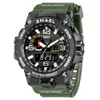 SMAEL Men's Military Waterproof Electronic Sports Nightlight Alarm Bell Watch