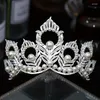 Klipy do włosów Pearl Crystal Tiary i korony dla kobiet Bride Rhinestone Prom Diodem Crown Tiara