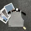 Damestanks breien zomerstreep mode sexy crop top slanke tops o-neck mouwloze workout vest dames designer tank 6 kleuren