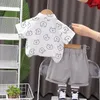 衣類セット綿服の男の子の夏の子供をプリントする小さなベアシャツショーツ2pcs/set幼児の子供ファッション幼児トラックスーツ0-5