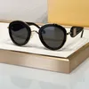 Round Sunglasses Black Gold Metal Frame/Dark Grey Women Shades Sunnies Lunettes de Soleil Glasses Occhiali da sole UV400 Eyewear