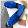 Original Loro * Pian slippers Baotou Half Slippers for Women LP New British Genuine Leather Lazy Outerwear Soft Sole Slippers sandals