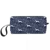 Cosmetic Bags Kawaii Saluki Greyhound Travel Toiletry Bag Women Whippet Sighthound Dog Makeup Organizer Beauty Storage Dopp Kit