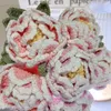 Decoratieve bloemen pioenrooster katoenwol met de hand breaket Bouquet afgewerkt gebreide onsterfelijke doe-het-zelf simulatie creatieve woningdecoratie