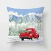 Pillow Decoration Christmas Case Multiple Pieces Free Collocation Cartoon Car Peach Velvet Printed Sofa Cover Home Decora