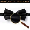 Bow Ties 1pc Men's Solid PU Leather Ajustificable Businet Formal Bowtie Forme Forme pour jumeler les banquets de mariages ou les cadeaux de vacances