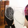 Vinglas 2st Creative Wedding Glass Groom Bride Champagne Goblet Home Party Decoration Cup Gifts Blackwhite