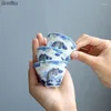 Tassen Untertassen Noolim handgemalte glückverheißende Arowana Keramik Kleine Teetasse Home Getränke Office Tee Set handgefertigt