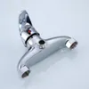 Bathroom Sink Faucets Cold And Water Faucet For Washing Machine Brass Interface Duplex Mixing Valve Shower Chrome Plating