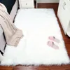 Tapis rectangular laitation en laine tapis chambre chambre salon canapé floor blanc mou gris blanc doux