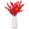 Vazolar luda ev dekoru ferforje dekorasyon oturma odası süslemeleri kırmızı meyve yapay çiçek aranjman