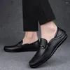 Casual Shoes 2024 Men's Spring Autumn Comfortable Leather Loafers Business Social OfficeDating Formal Party