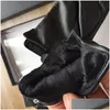 Fingerless Handskar Womens Winter Leather P Touch Sn Sheepskin för att cykla med varmt insatt Fingertip Drop Delivery Fashion Accessori DHGLJ