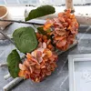 Flores decorativas hortensias artificiales realistas simuladas para la decoración del hogar Bodas Planta de flores resistente al desvanecimiento Hermoso
