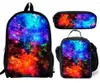 Sac à dos carton nouveau nouveauté cool ciel étoilé 3d imprime 3 pcs / élève sacs scolaires ordinateur portable