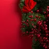 Kwiaty dekoracyjne 10pcs sztuczne czerwone jagody łodygi Bożego Narodzenia Holly Berries gałęzie spray