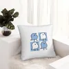 Pillow Blue e White Wugs joga sentado personalizado