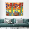 Tapissries Matisse Inspired Colorful Collage #2 Tapestry Bedroom Deco Esthetic Room Decoration Söta saker