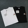 Новая дизайн co panda Вышивка интернет-знаменитость унисекс роскошная мода Правильная футболка с короткими рукавами для мужчин и женщин