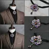 Bolo bindt luxe mannen bowtie cowboy ketting bolo tie dames elastische band band legering legering chic strikjes bling crystal rhinestone uniform stroptie 240407