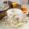 Tasses Saucers Creative Bos China et régler la tasse Europe de la céramique pastorale en céramique de thé