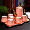 Teaware Sets 8pcs Nordic Teapot Tea Cup Set Luxury Living Room Ceramic Flower Creative Mug European CL1912283