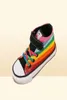 Barnskor för tjej Autumn New Children039S Hightop Canvas Shoes Casual Wild Boys Sneakers Girls Rainbow Shoes 2012017064813