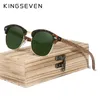 Lunettes de soleil Kingseven pour hommes Polaris UV400 Wood Femmes Cadre Round Glêmes de soleil Marque Vintage Protection Patchwork 240327 Protection Vintage 240327