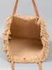 Летняя розовая пляжная сумка сумки Canvas для женщин дизайн кисточки с большой емкостью