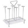 Kitchen Storage 6 Water Cup Draining Holder Glass Rack Household Cups Drain Stand Drying Shelf