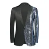 Suisses masculines 2024 Wave Sequin Sparkling Casual Trend Light Luxury Petit costume