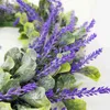 Dekorativa blommor Lavendel Fake Wreath - Low -Carbon och Miljövänlig dekoration för Home Simple Fresh