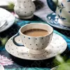 Mugs Ceramic Mug Coffee Cup Household Water Cups Home Creativity Floral Tea Couple Pairs European Style Classic Pattern
