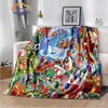 Blankets Christmas Blanket Santa Claus Bedroom Livingroom Sofa Flannel Children Gifts Home Decor Warm Bedspread