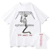 Herren-T-Shirts Neue Gott wünscht sich doppelseitige gedruckte T-Shirts Street Clothing Skull Grafik Herren Hip-Hop Tops H240407