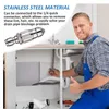 Kitchen Faucets Stainless Steel Water Jet High Pressure Sprayer Nozzle Clean Sewer 1/4" Washer Quick Plug Drain Hose Tool