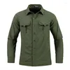 Casual shirts voor heren 2024 mannen bestrijden U.S Militair ademende lange mouw Herfst Army Sirh Shirt Camisas