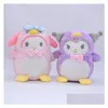 Animaux en peluche en peluche Penguin Cross Dressing Series KMI P Toy Doll Drop Livrot Livrow Toys Dhjeg