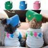 Dog Apparel Embroidered Letter M Pet Hat INS Adjustable Three-color Baseball Cap Breathable With Ear Holes Sun Chihuahua