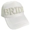 Ball Caps Bachelorette Party Pearl Letter Bride Hat Wedding Baseball Mr Mrs Hair Accessorio