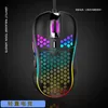 MICE USB Gaming léger de souris RVB RGB Backlit avec 6 boutons 7200dpi coque cellulaire adaptée à l'ordinateur portable PC WI H240407